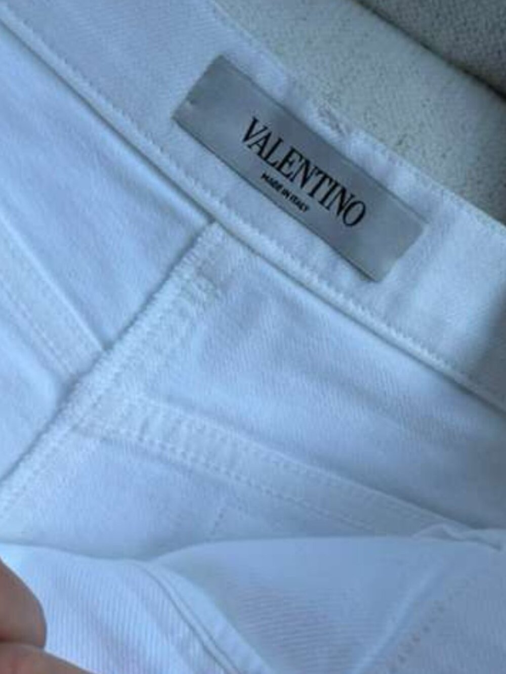 Valentino Garavani White Denim Shorts